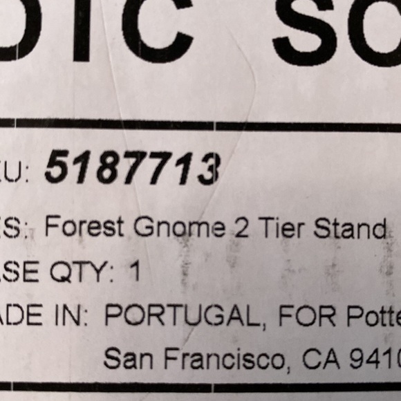 Pottery Barn Festive Tree Trimming Forest Gnomes Tiered Stand 🎄🎁 - Picture 11 of 11